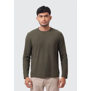 MOC Kaos Lengan Panjang Pria PASCAL - DARK GREEN
