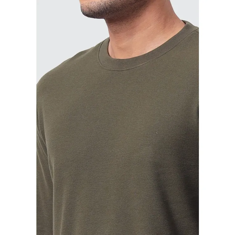 MOC Kaos Lengan Panjang Pria PASCAL - DARK GREEN