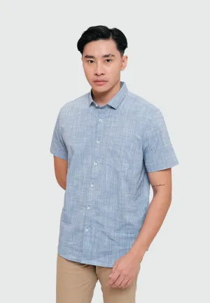 MOC Kemeja Lengan Pendek Pria BRENTWOOD 4-BLUE