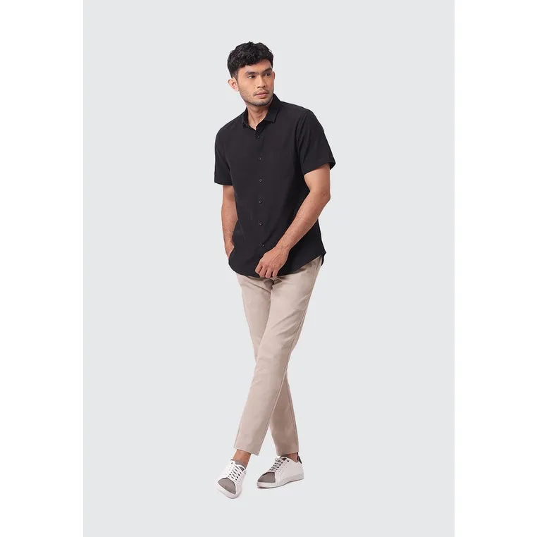 MOC Kemeja Lengan Pendek Pria CURTIS - BLACK
