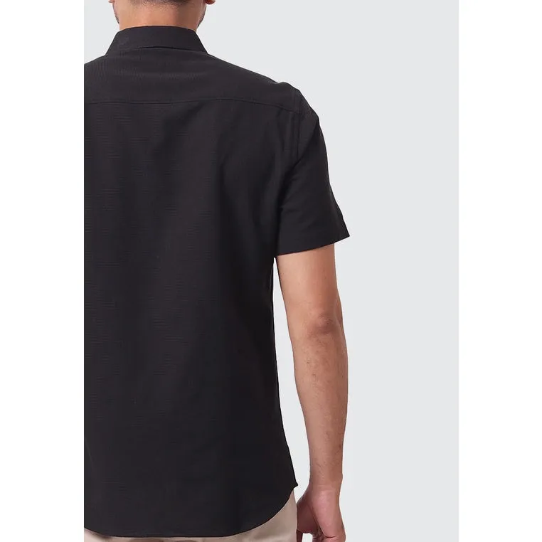 MOC Kemeja Lengan Pendek Pria CURTIS - BLACK
