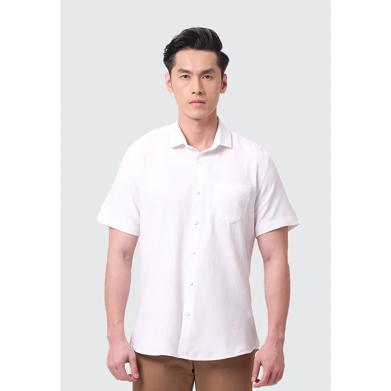 MOC Kemeja Lengan Pendek Pria CURTIS - WHITE