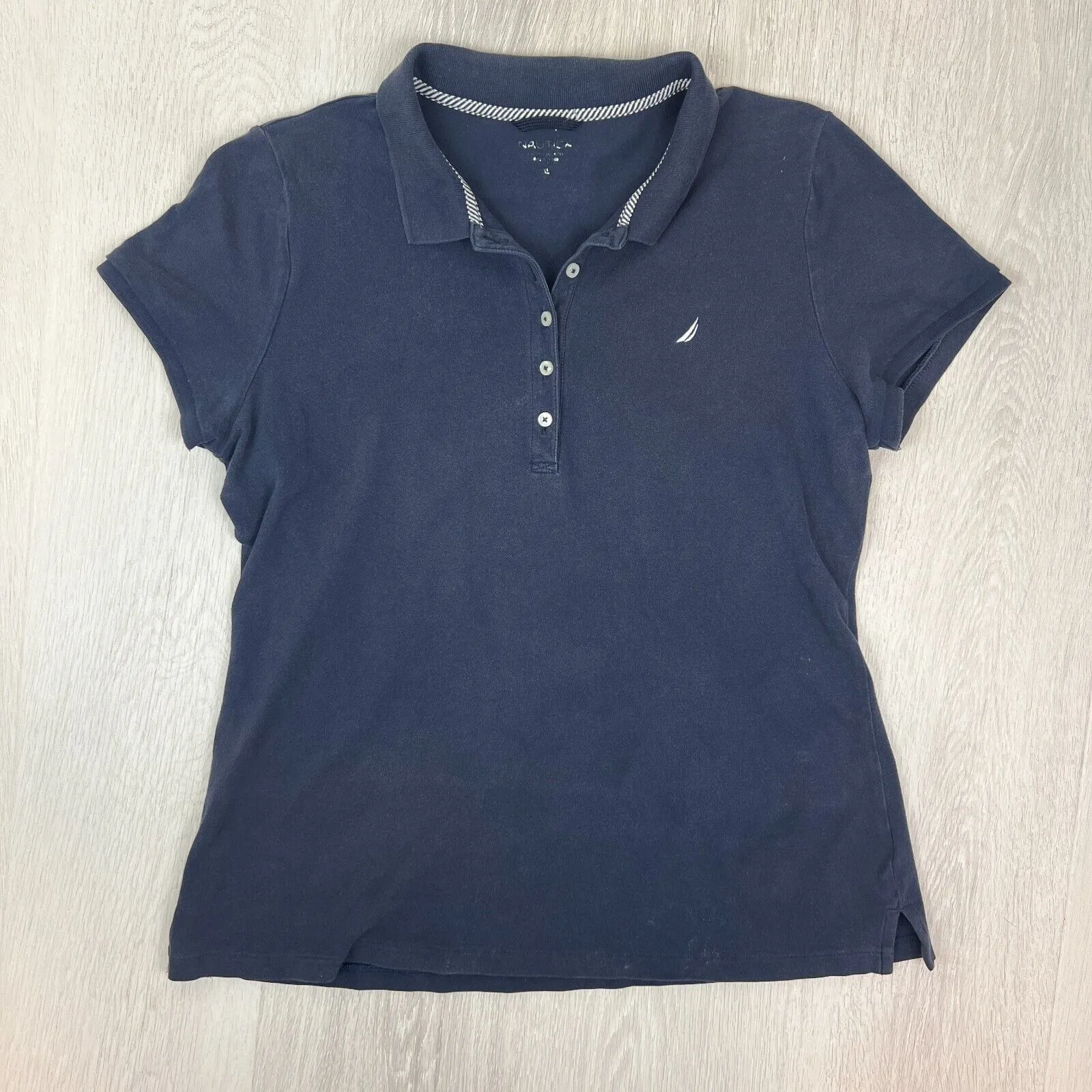 Nautica Womens Navy Blue Polo Shirt Size XL (2 x Shirts)