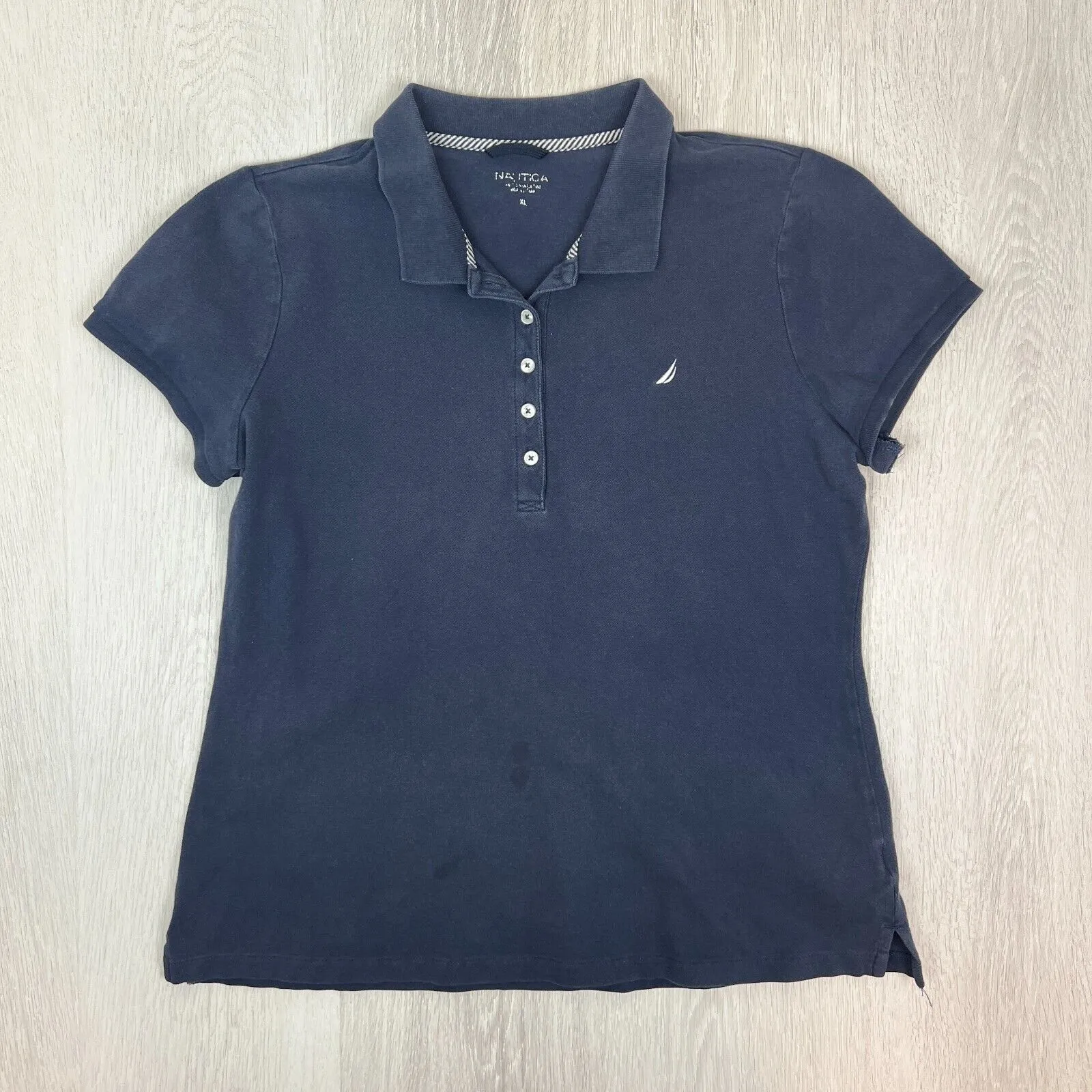 Nautica Womens Navy Blue Polo Shirt Size XL (2 x Shirts)