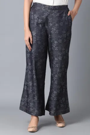 Navy Blue Loose Fit Palazzo