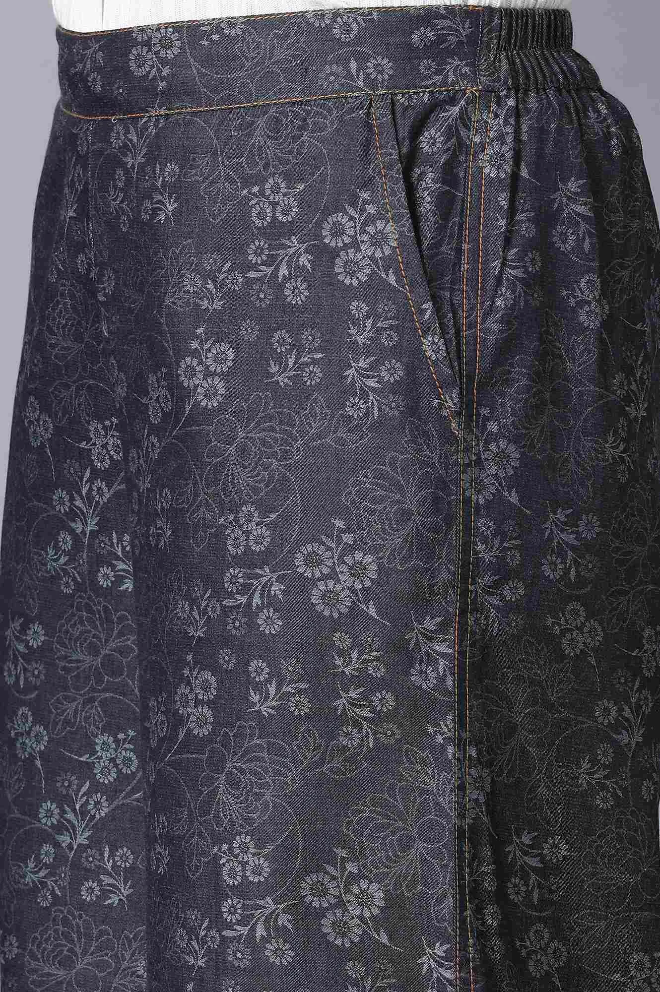 Navy Blue Loose Fit Palazzo