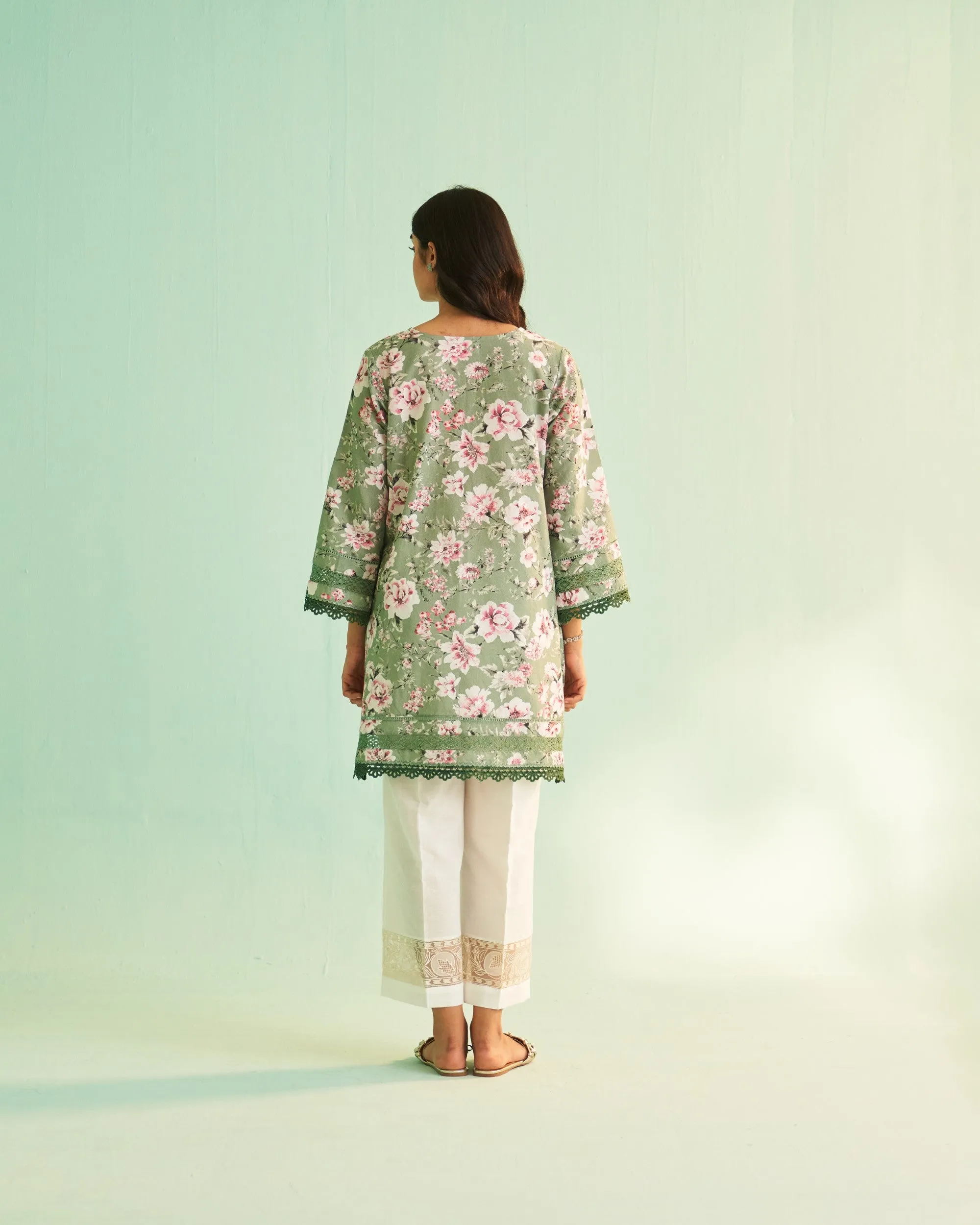 Noor Esssence SAP Green Kurta Set