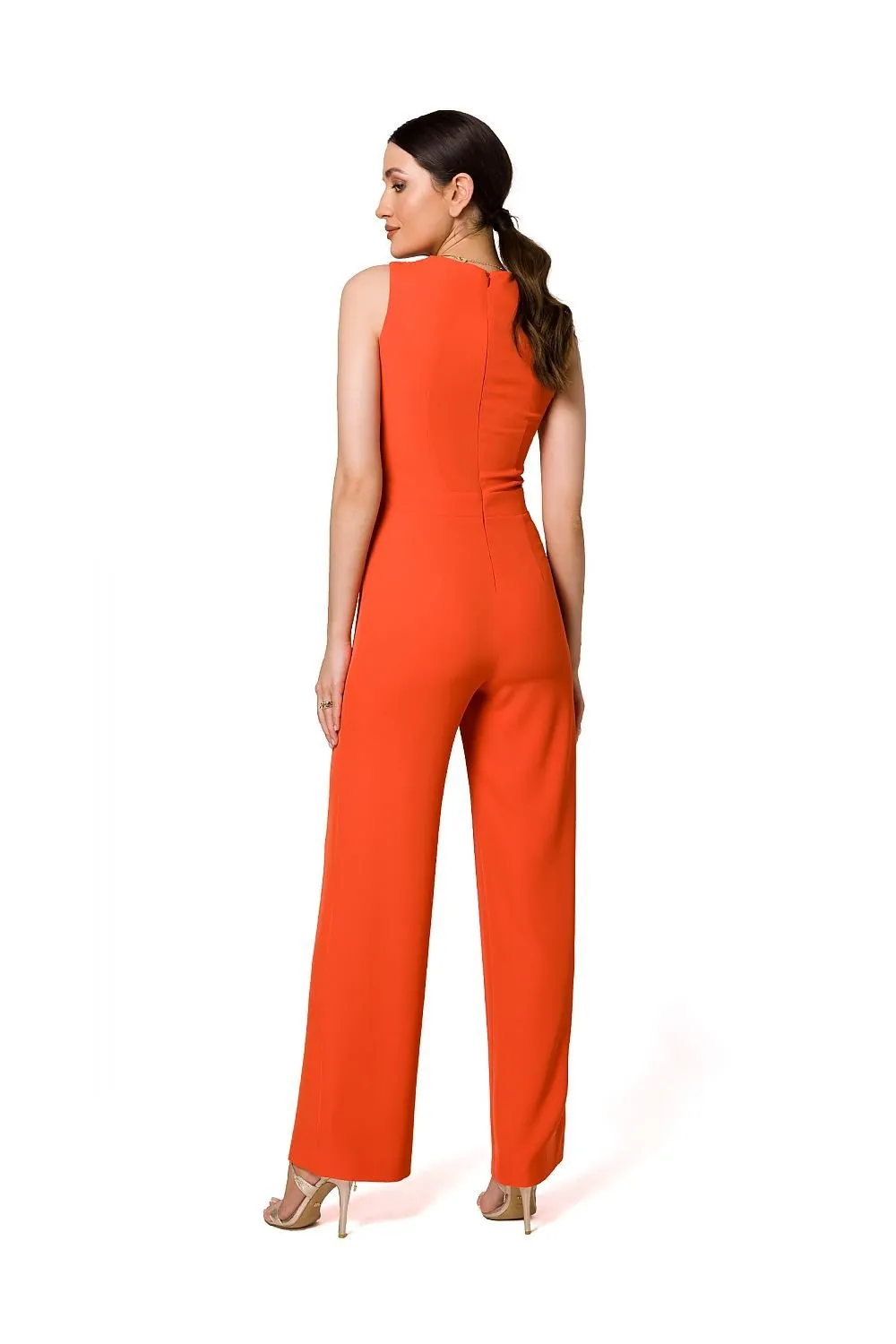 Open shoulders unique formal jumpsuit