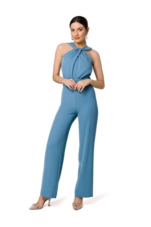 Open shoulders unique formal jumpsuit