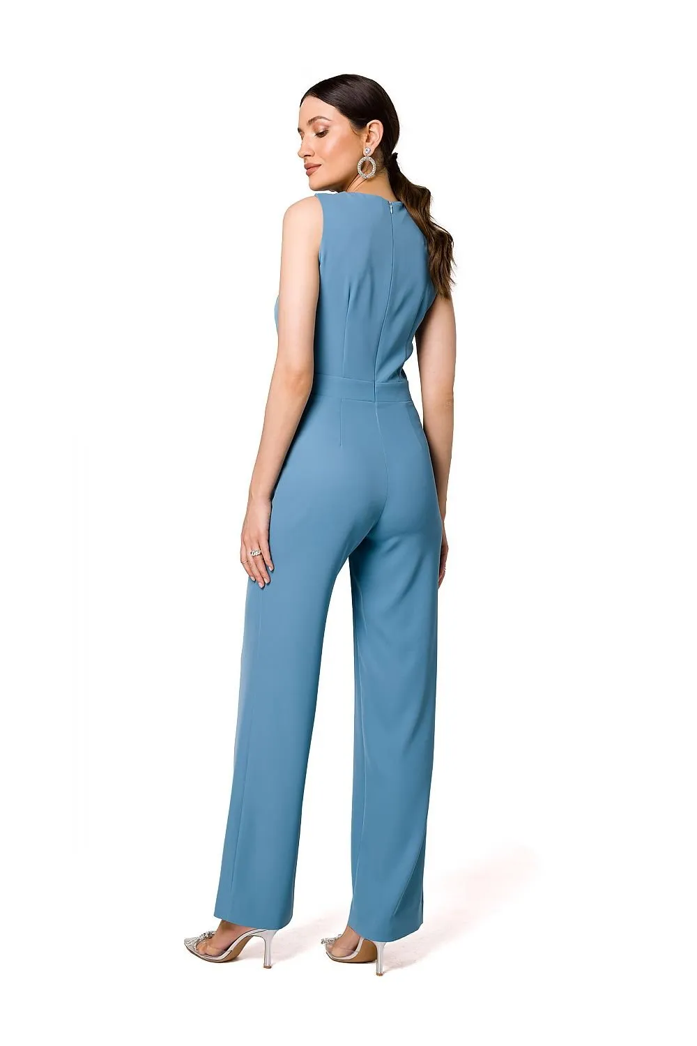 Open shoulders unique formal jumpsuit