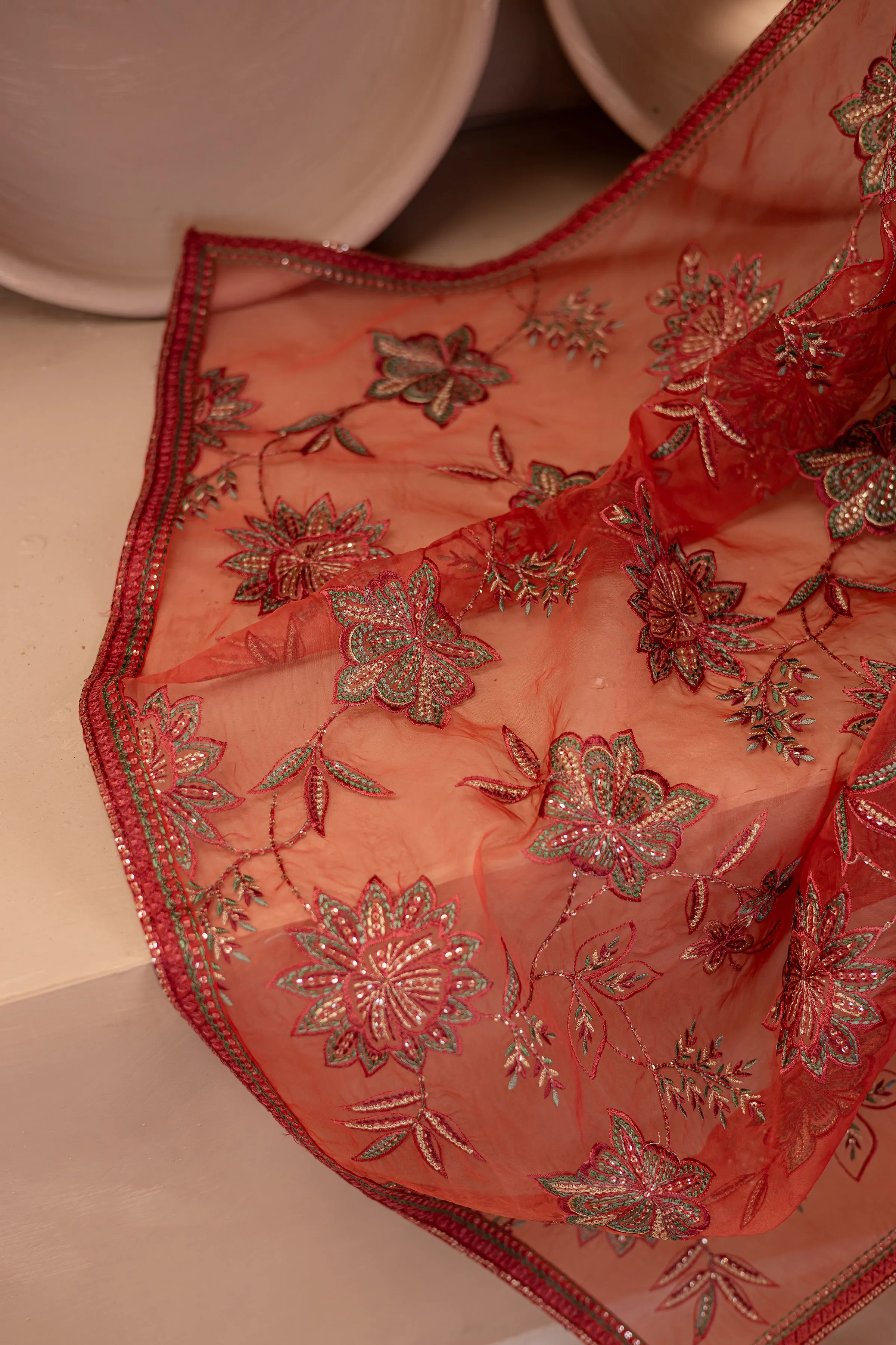 Oran 3Pc - Embroidered Luxe Pret