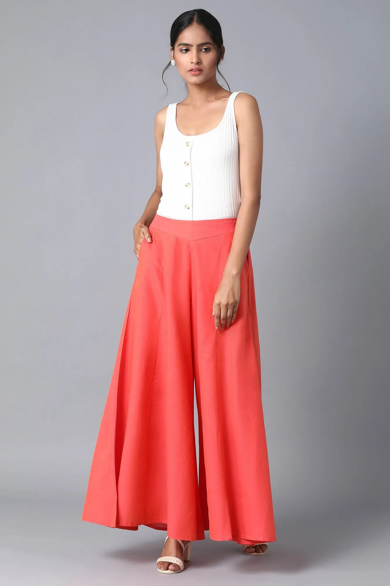 Orange Loose Fit Palazzo