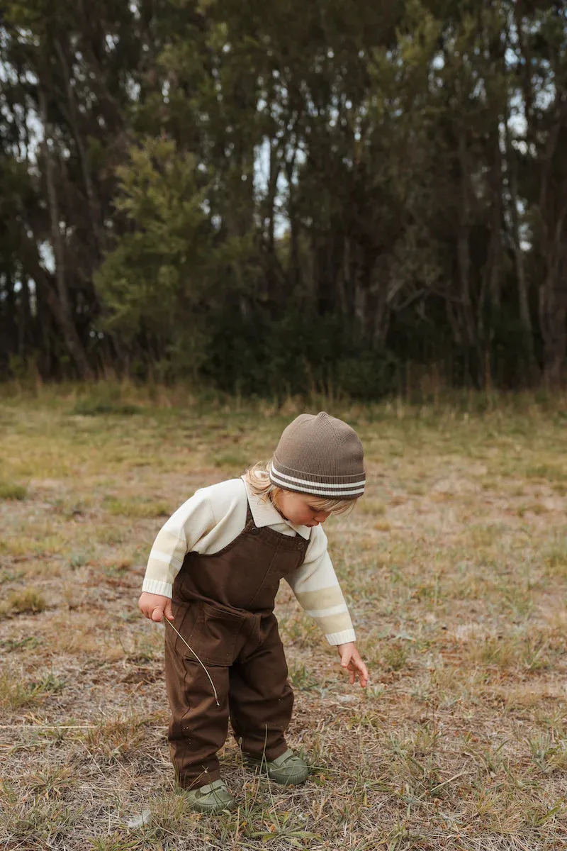 Organic Denim Overalls Clay