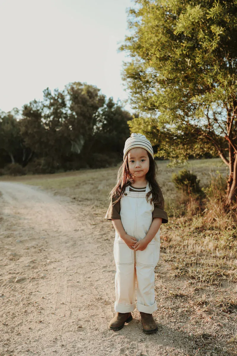 Organic Denim Overalls Milk