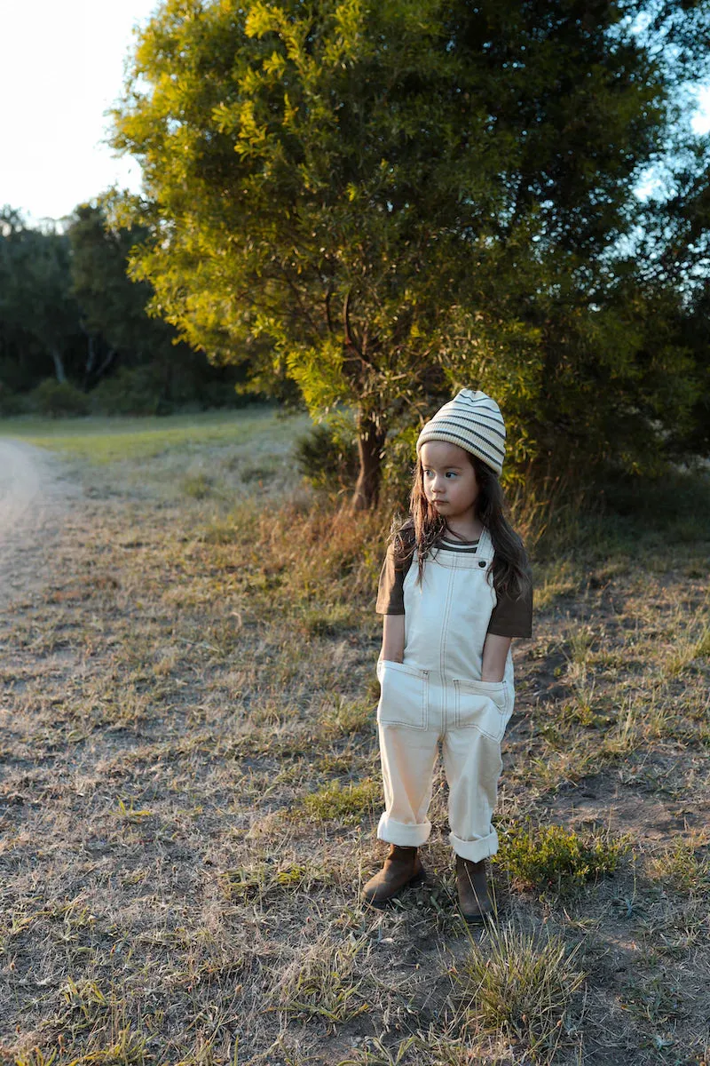 Organic Denim Overalls Milk