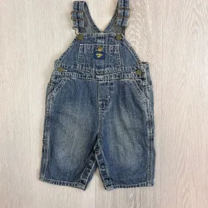 Oshkosh Boys Blue Denim Carpenter Overalls Dungarees Size 3-6 Months