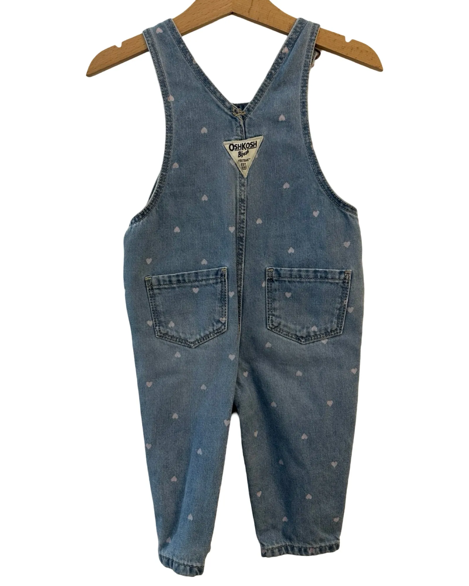Oshkosh heart print denim dungarees