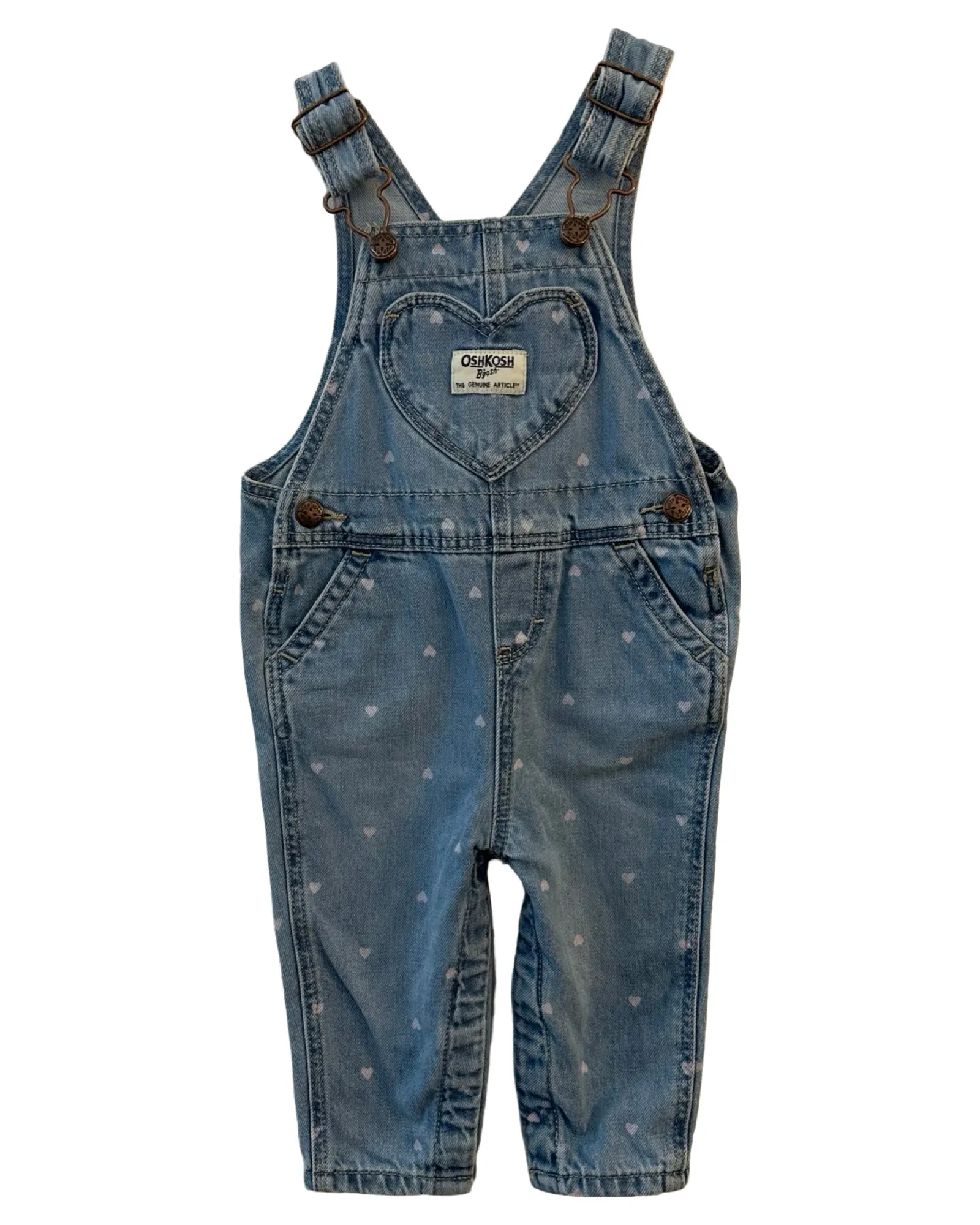 Oshkosh heart print denim dungarees
