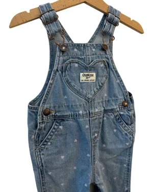 Oshkosh heart print denim dungarees