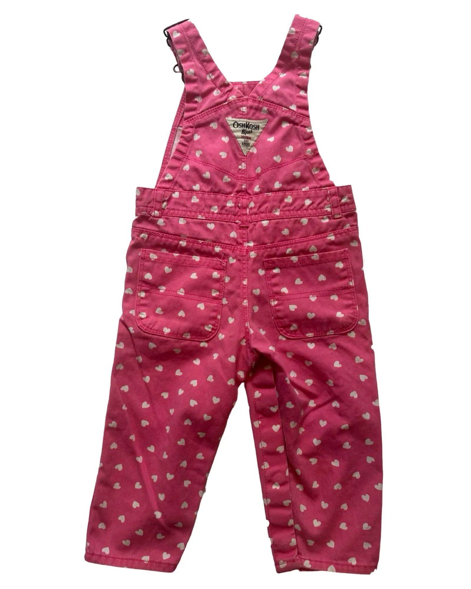 Oshkosh pink heart print dungarees