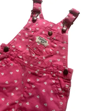 Oshkosh pink heart print dungarees