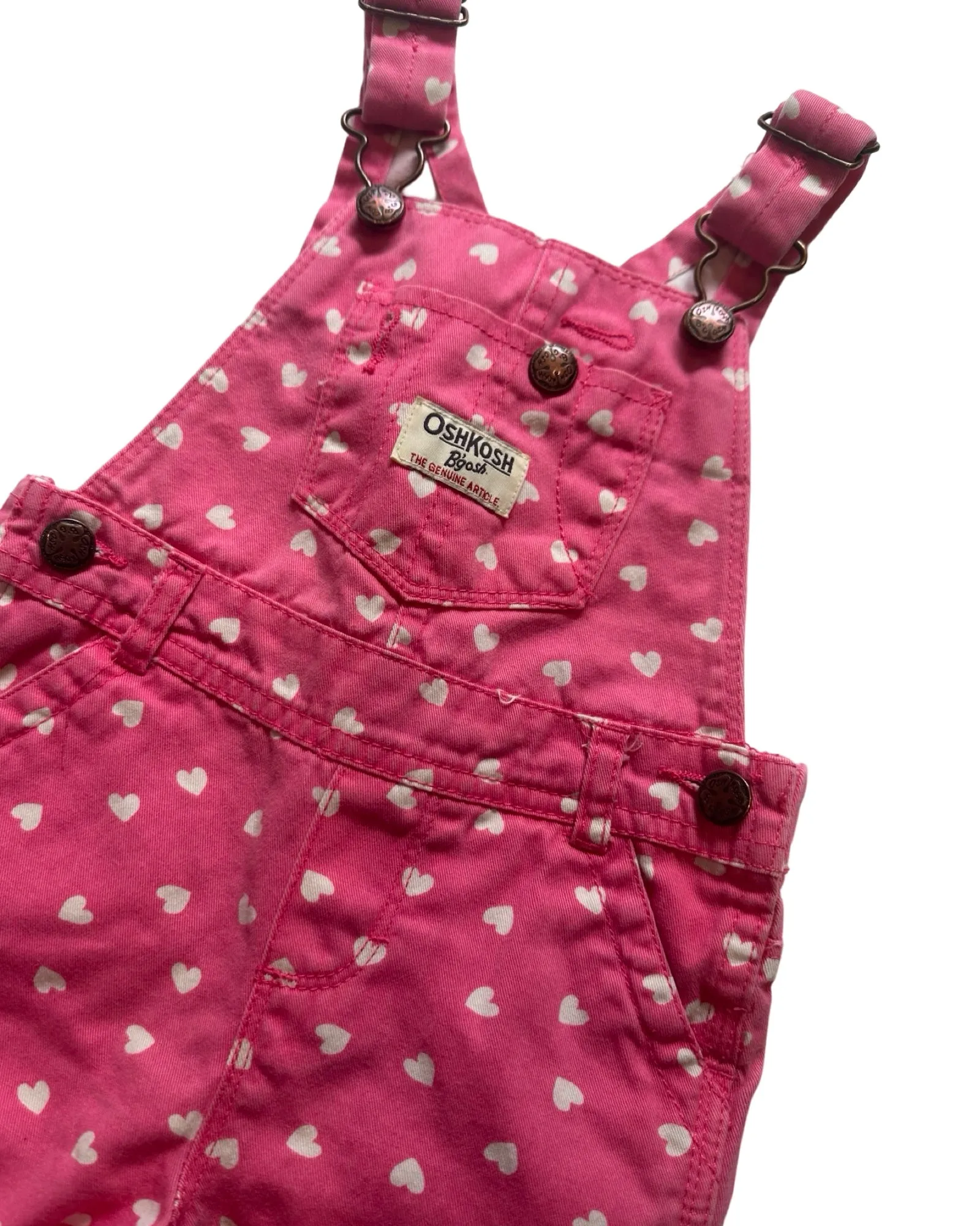 Oshkosh pink heart print dungarees