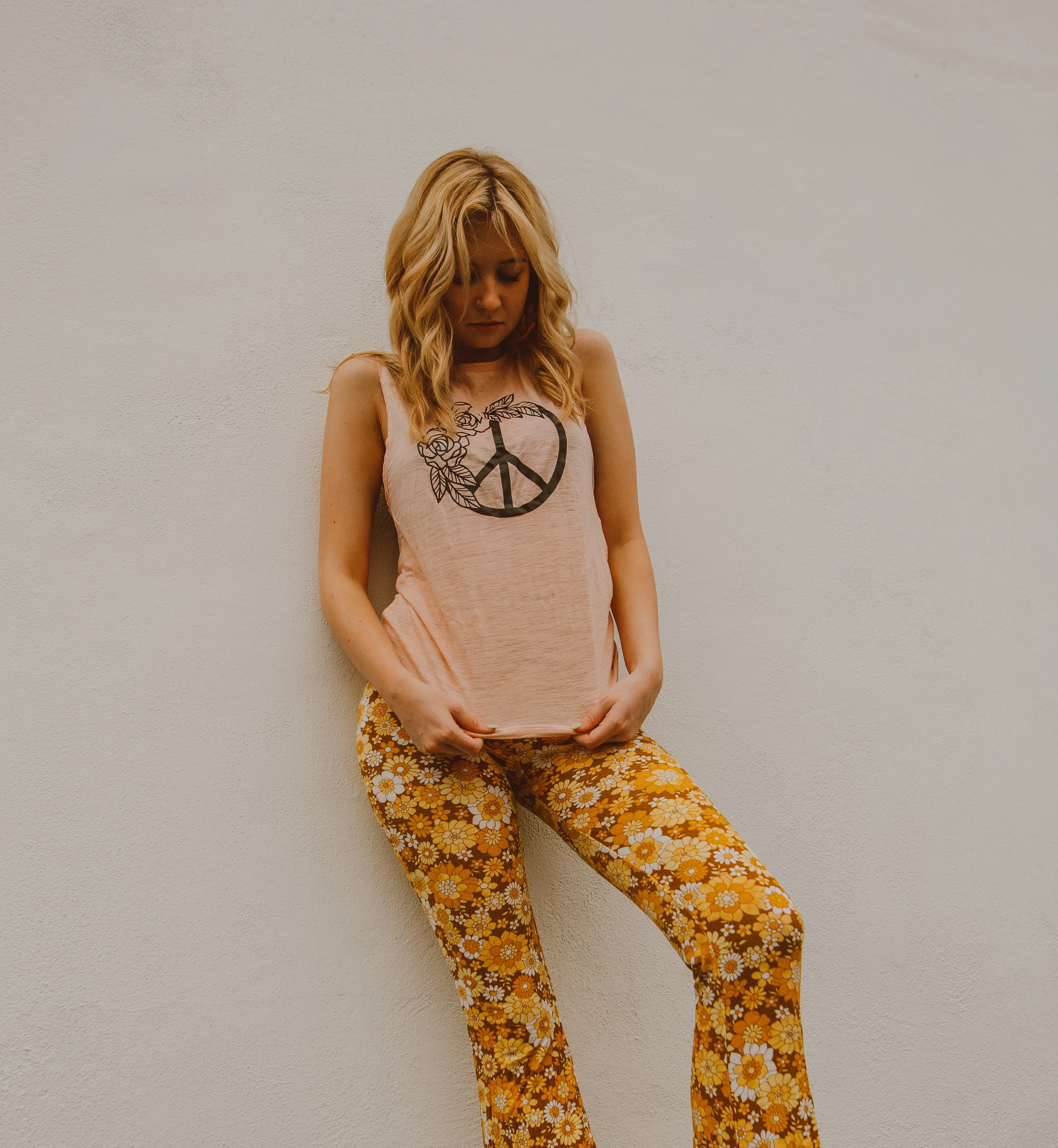 Peace Floral - Muscle Tank