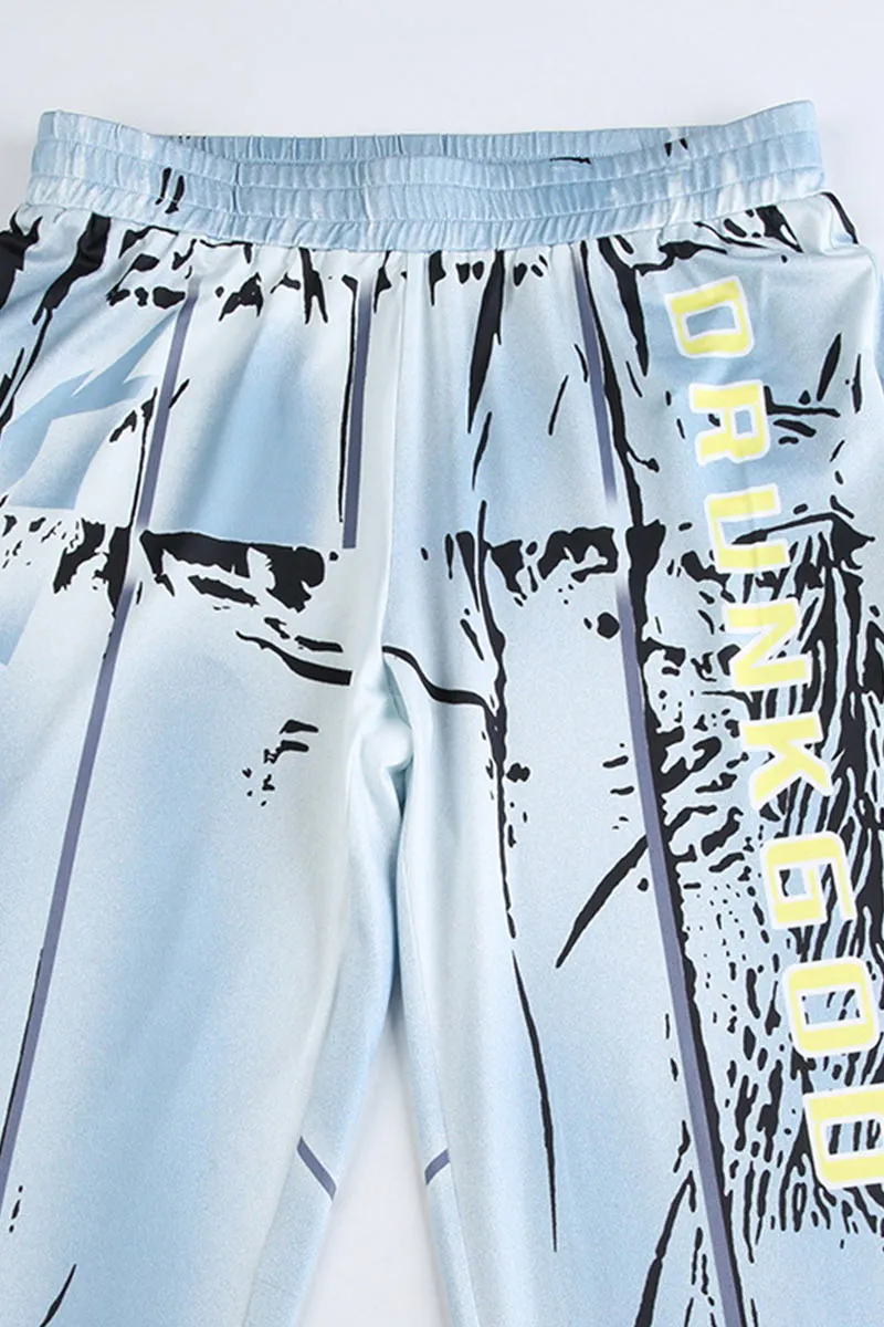 PI816 Printed Pencil Pants