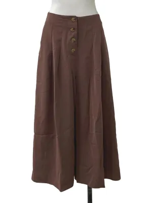 Purple Button Down Culottes