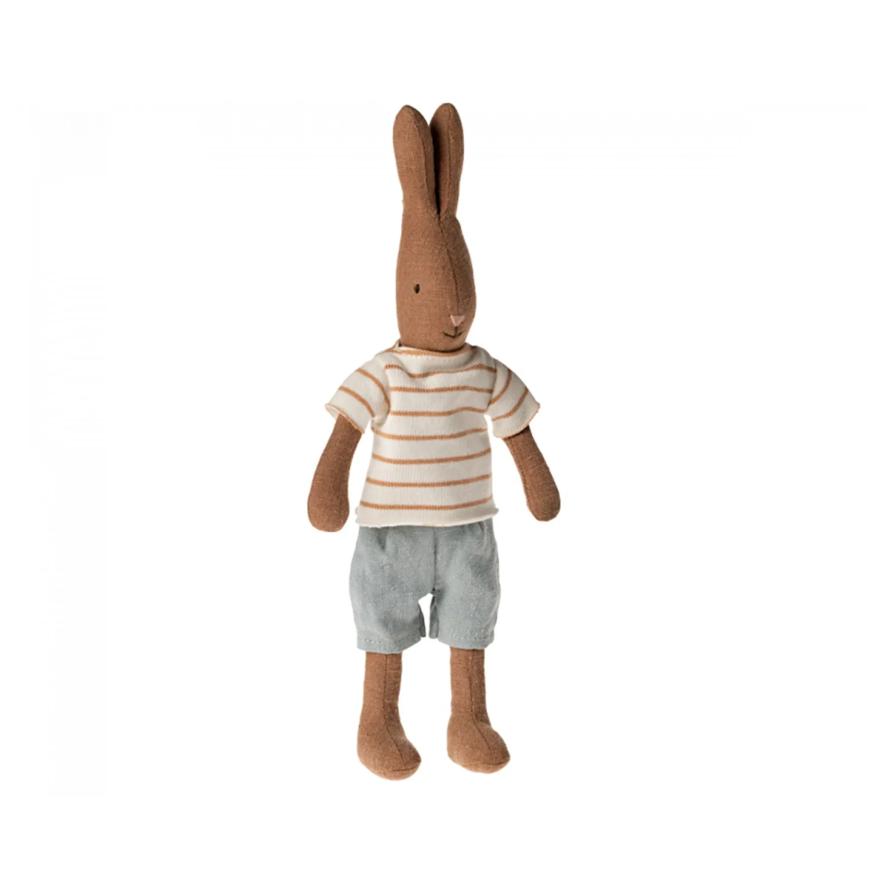 Rabbit Size 1, Chocolate Brown, Striped Blouse   Shorts