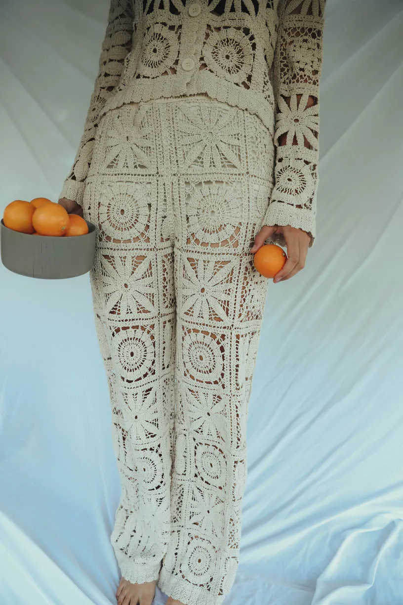 Rae: Crochet Effect Pants