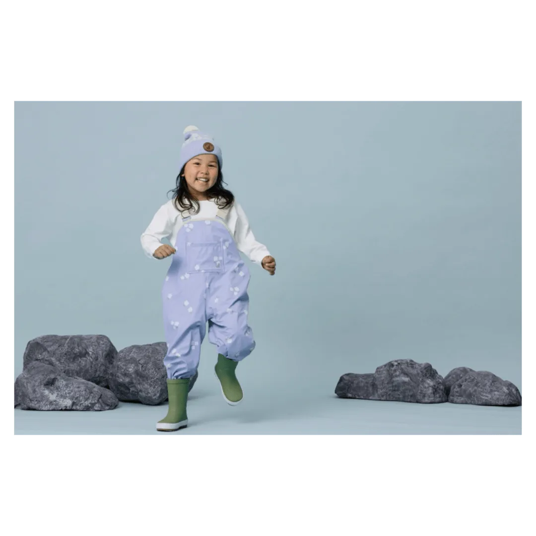Rain Overalls - Floral Periwinkle