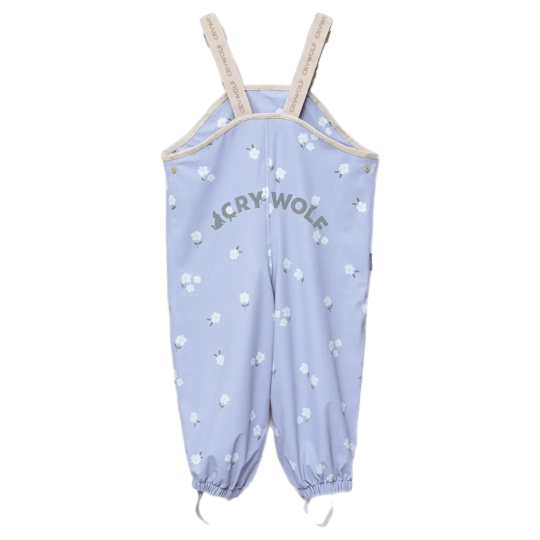 Rain Overalls - Floral Periwinkle