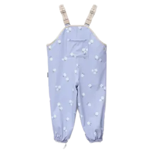 Rain Overalls - Floral Periwinkle