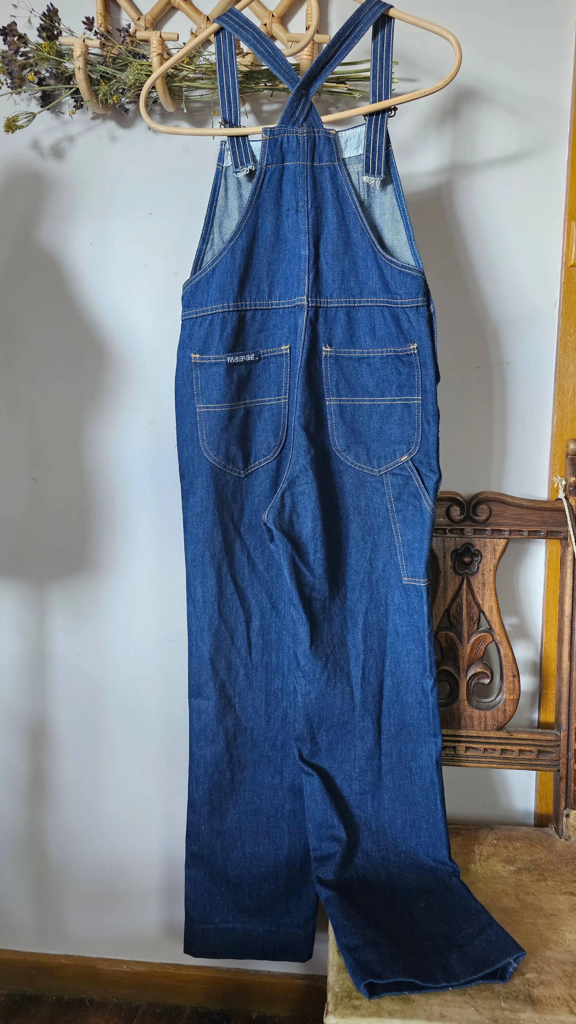 Rare Vintage Faberge Denim Overalls – Size 11 (Best Fit 8-10)