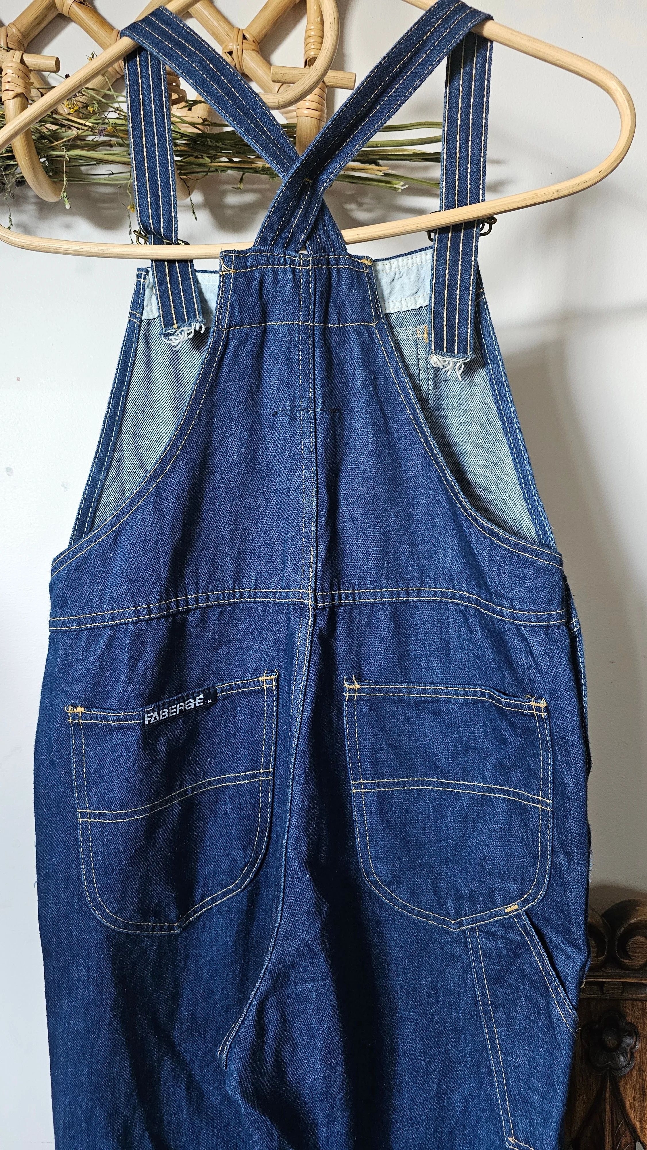 Rare Vintage Faberge Denim Overalls – Size 11 (Best Fit 8-10)