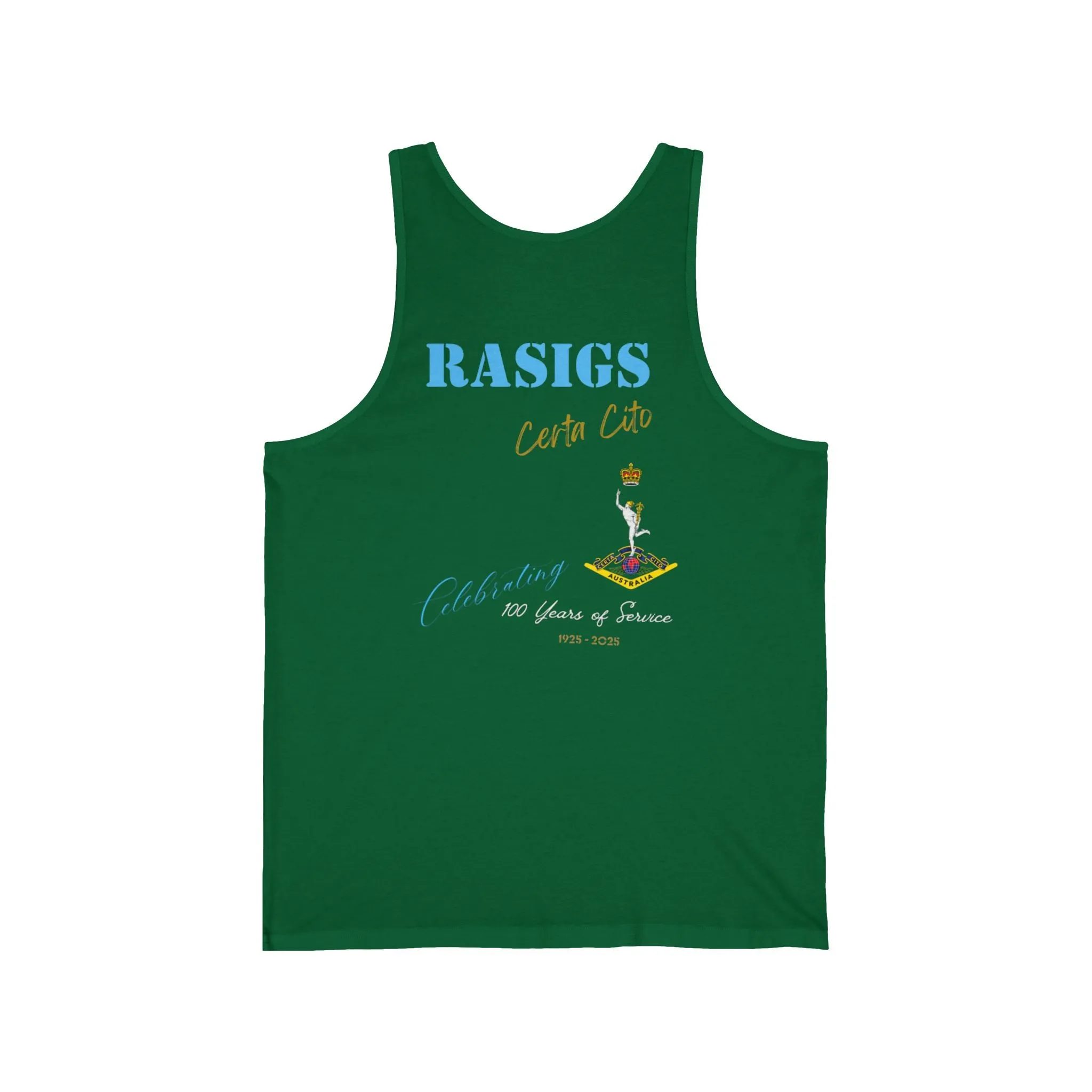 RASIGS 100-Year Anniversary Unisex Jersey Tank – Certa Cito