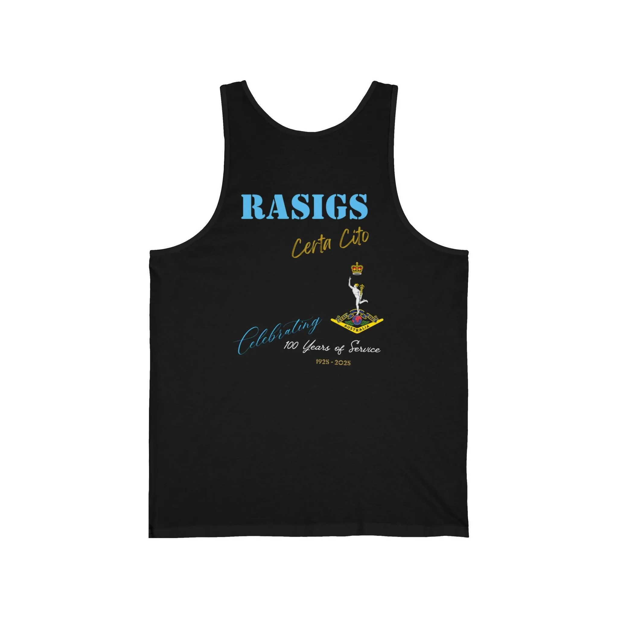 RASIGS 100-Year Anniversary Unisex Jersey Tank – Certa Cito