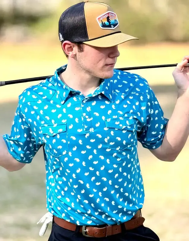 Red Dirt Hat Co. Blue Buffalo Polo RDPSSBUBUFF