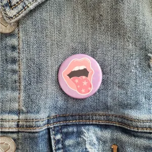 Rockstar Tongue Pinback Button