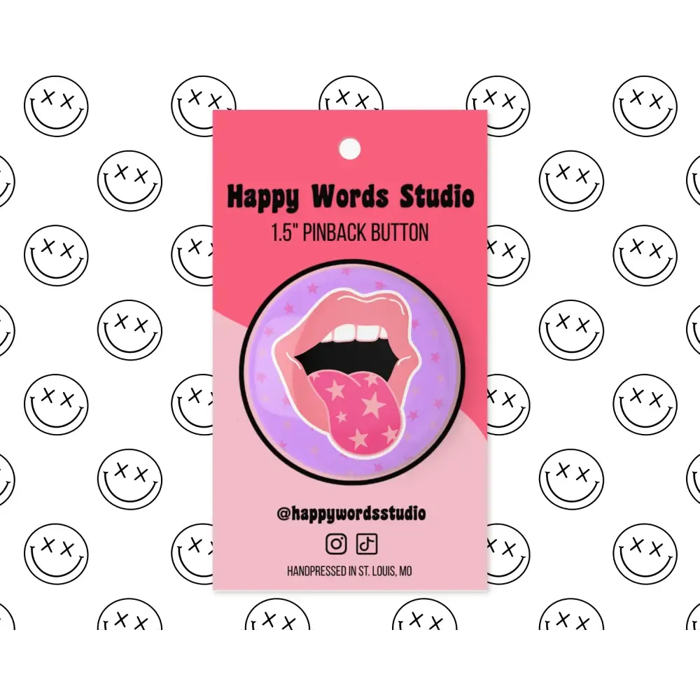Rockstar Tongue Pinback Button