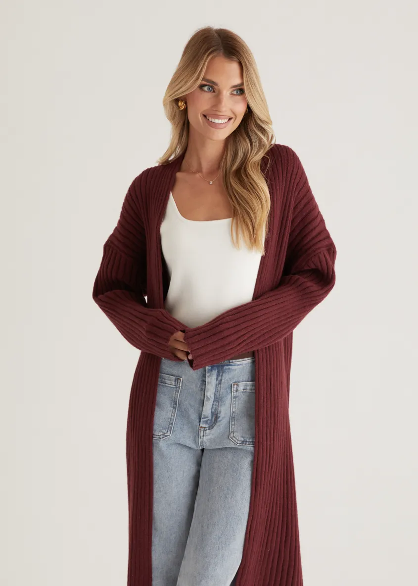 Ronan Cardigan - Burgundy