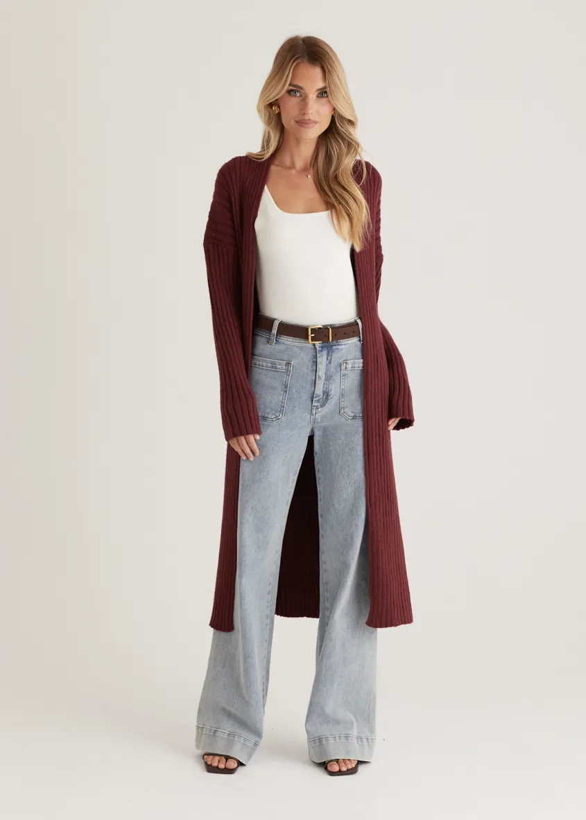 Ronan Cardigan - Burgundy
