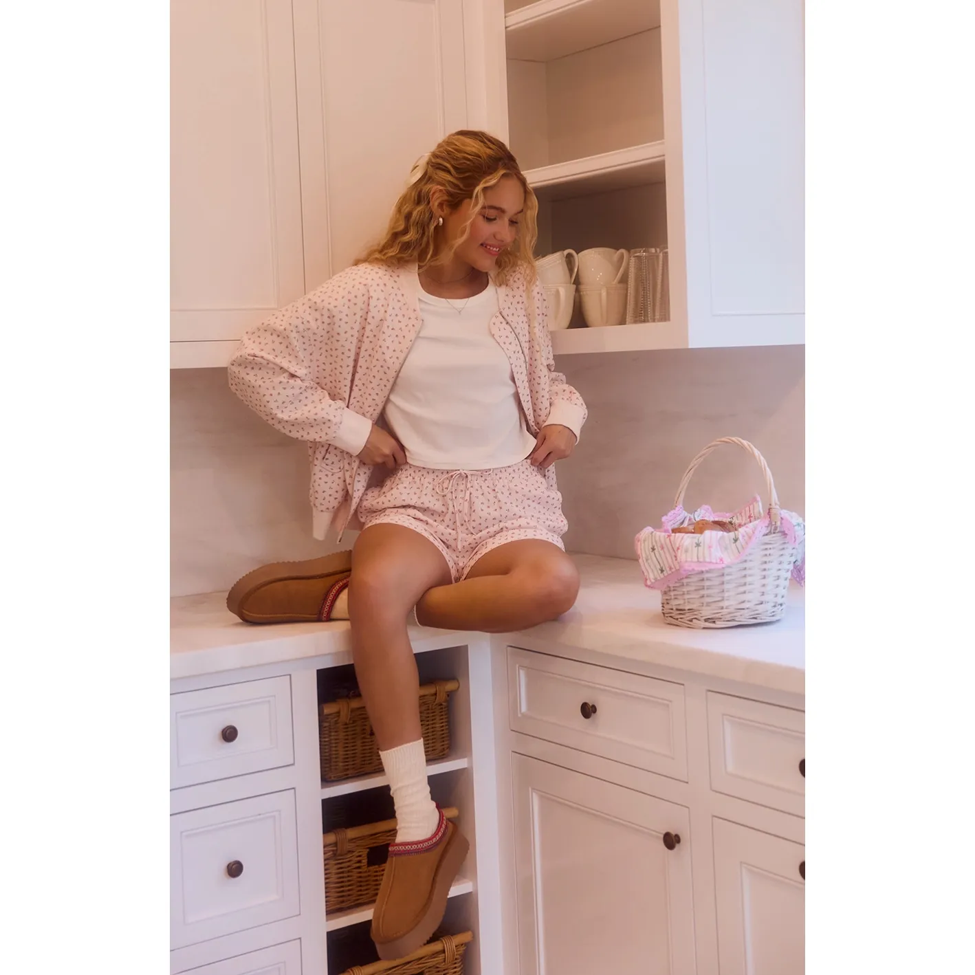 Rosy Retreat Lounge Shorts