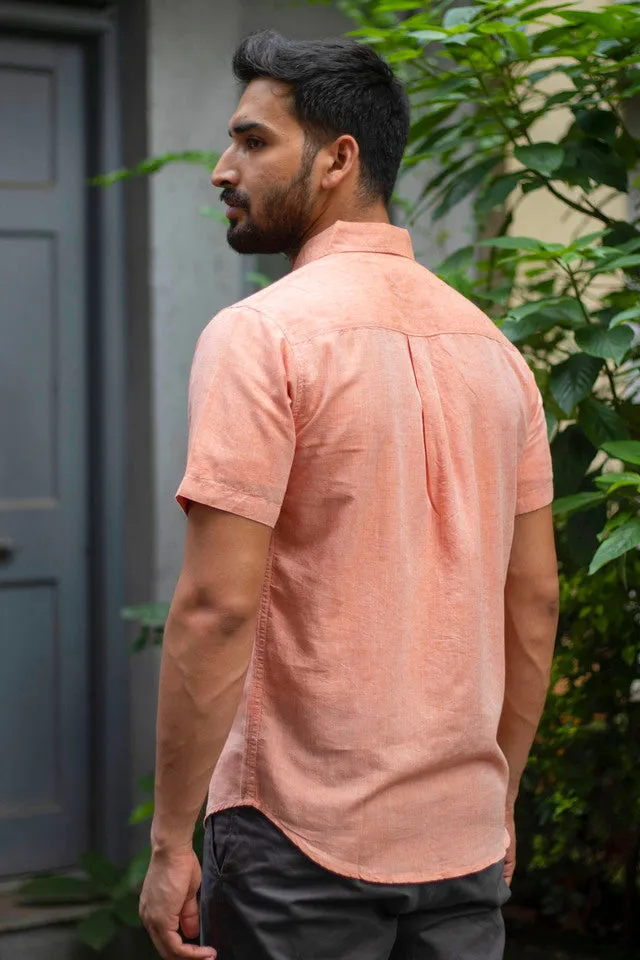 Rust Orange · Half Sleeve Shirt