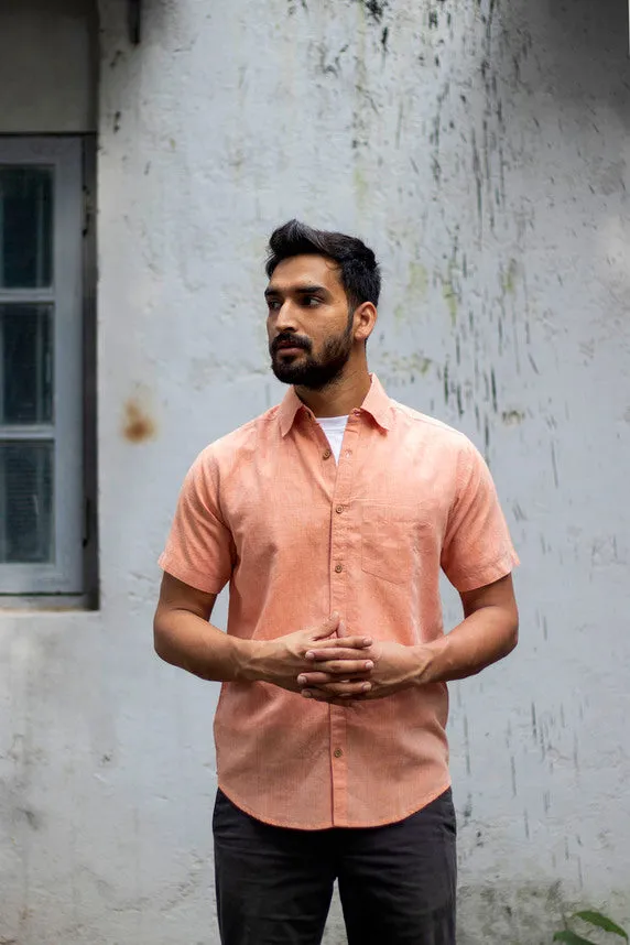 Rust Orange · Half Sleeve Shirt