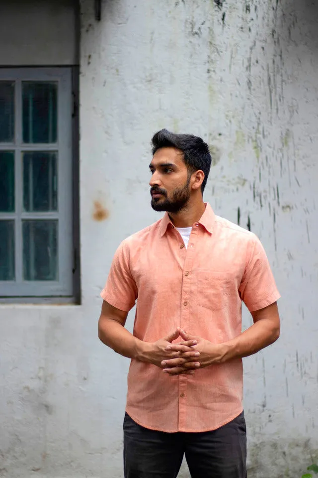 Rust Orange · Half Sleeve Shirt