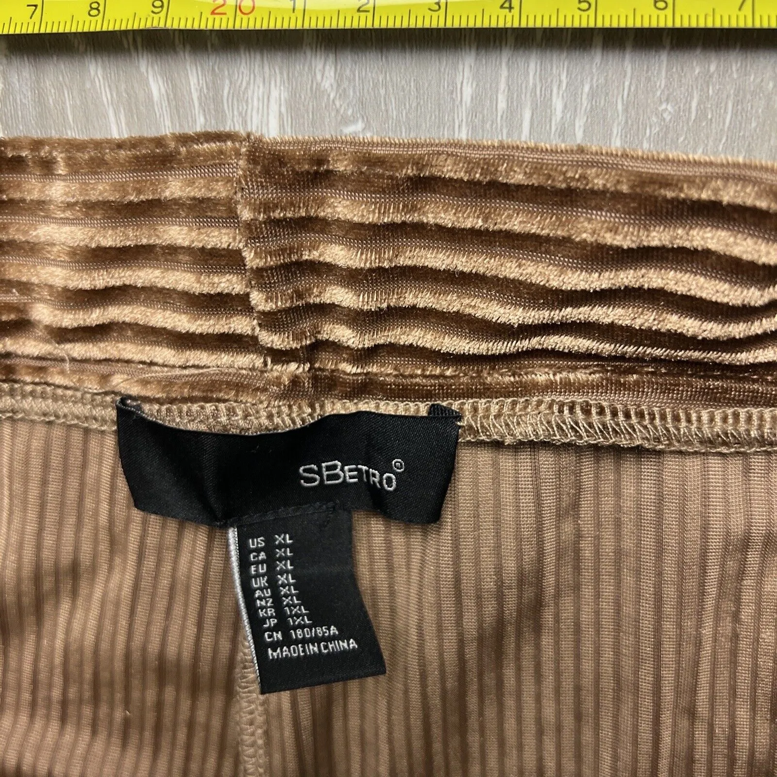S. Berto Womens Brown Corduroy Outfit Set Size XL