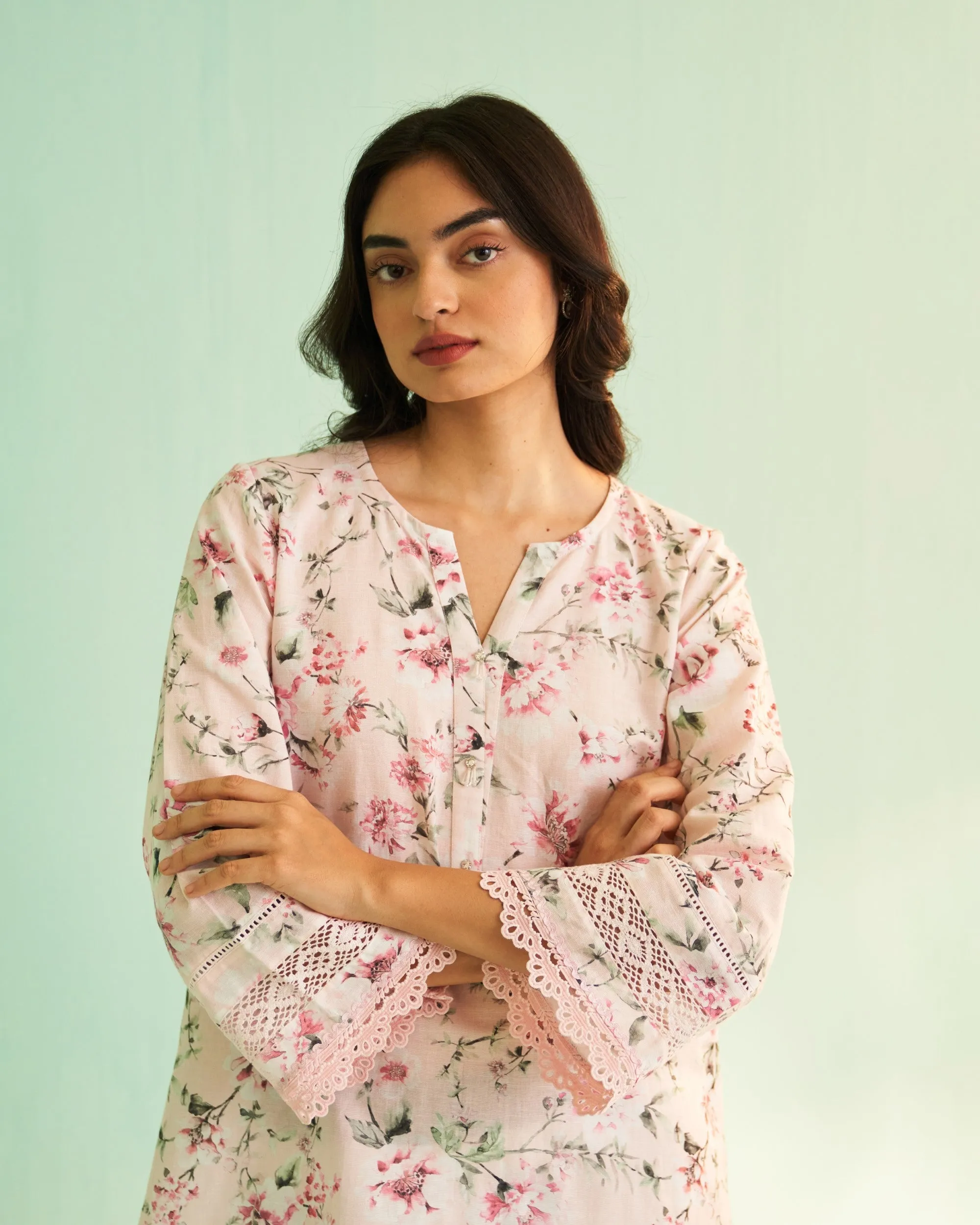 Saanjh Serenity Pink Kurta Set