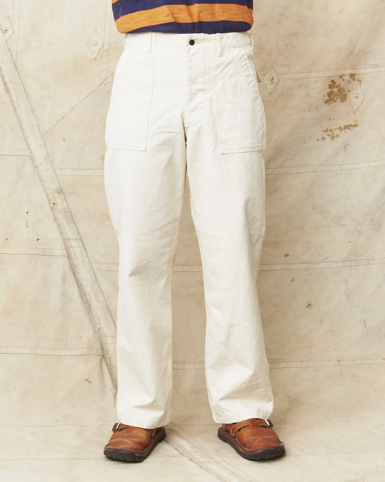 Sailor Moku Products Lot No. SM42524 10oz. White Cotton Duck Work Pants